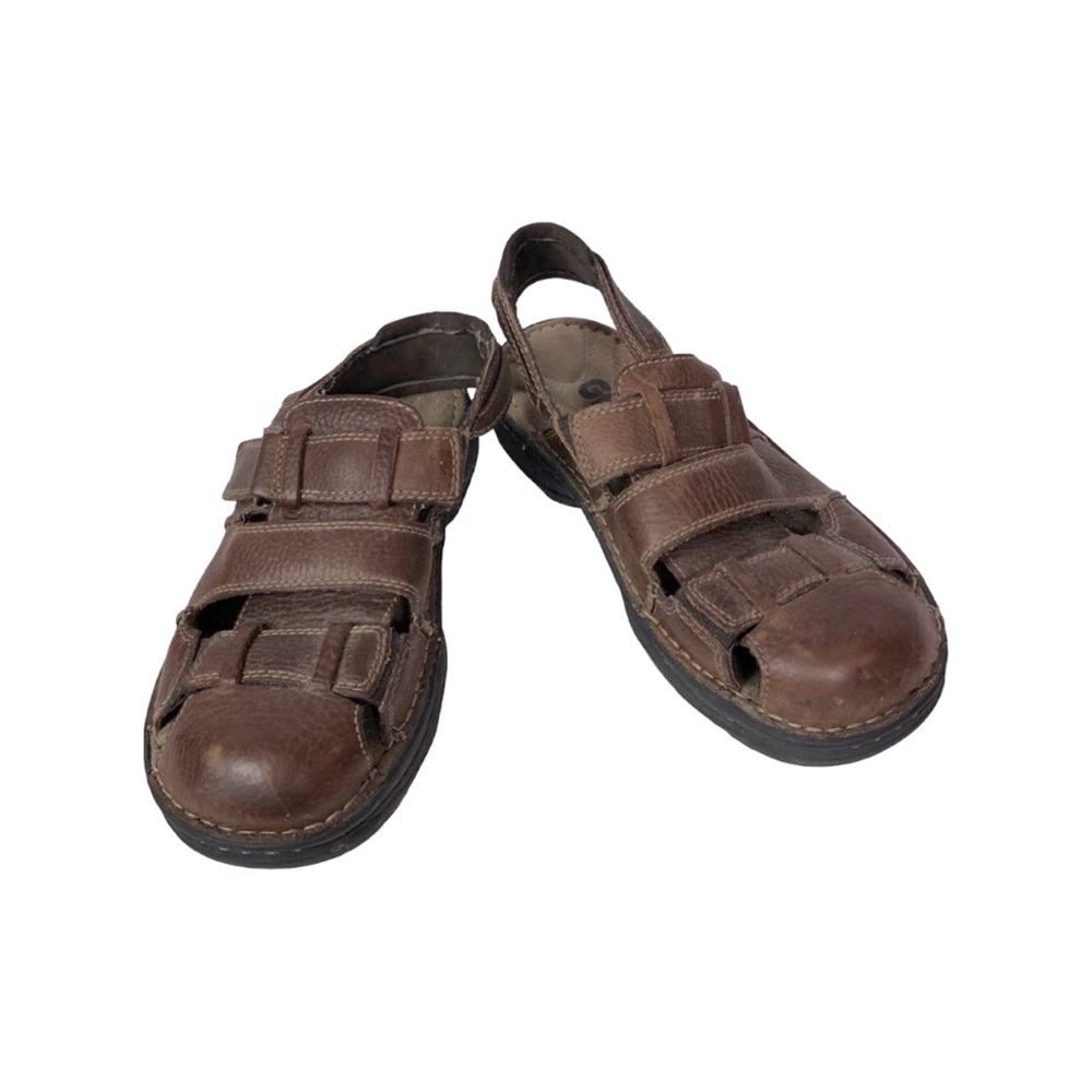 GBX.  Men’s Gorge Comfort Fisherman Leather Brown Sandal Size 11